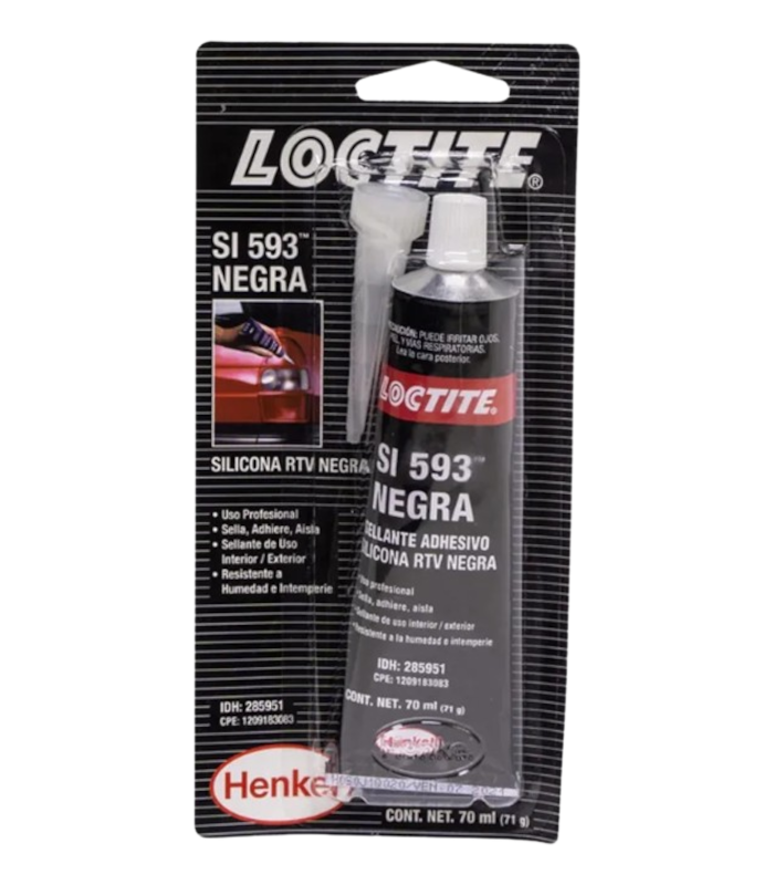 SI_593_Negra_Loctite Silicona Negra Loctite Si 593 Silicona Automotriz 70 Ml - Imagen 1